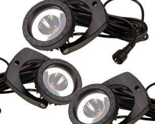 Plaukiojančio fontano 3 LED klasikinis šviestuvų komplektas
