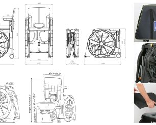 Sulankstomas dušo vežimėlis neįgaliesiems WHEELABLE – Digi Project